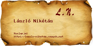 László Nikétás névjegykártya